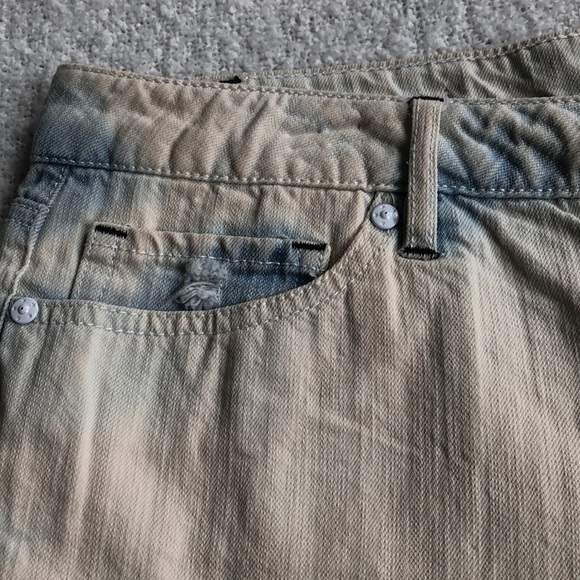 YMI Acid Wash Distressed Denim short Shorts Jrs 13 - Picture 8 of 9